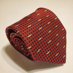 Brooks Brothers Makers Red Geometric Silk Tie